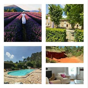 Eblouissant Appartement Au Calme D'Une Residence Avec Piscine Idealement Situe Au Pied Du Colorado Provencal Dans Le Prestigieux Luberon Rustrel Exterior photo