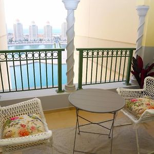 Beachfront Luxury Apartment-Pearl Island شقه مطله على الشاطئ بجزيرة اللؤلؤه Doha Exterior photo