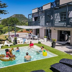 Dandelion Gite Spa Gorges Du Tarn Piscine Jacuzzi Riviere Vue Exceptionnelle Villa Nature Design Mostuejouls Exterior photo