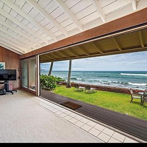 Fronting Oceanfrontview 3 Bedroom 3 Bathroom Residence On Oahus North Laniakea Beach Haleiwa Exterior photo