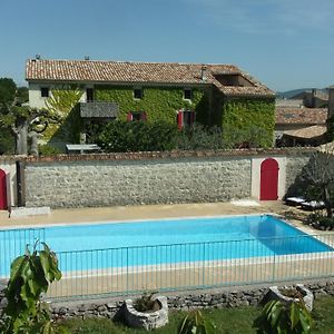 Gite De Charme La Feniere Dans Mas En Pierres, Au Calme, Nature, Respect De L'Environnement, Piscine Chauffee, Sud Ardeche Apartment Joyeuse Exterior photo